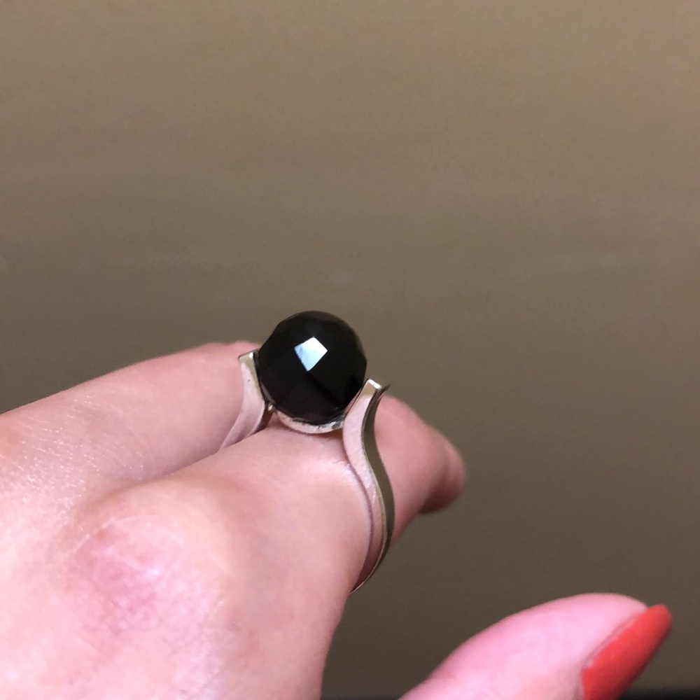 Natural onyx ring